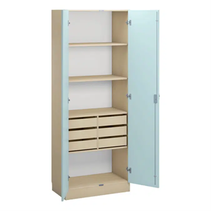 Norden material cabinet 6 drawer B80xD47xH210 birch
