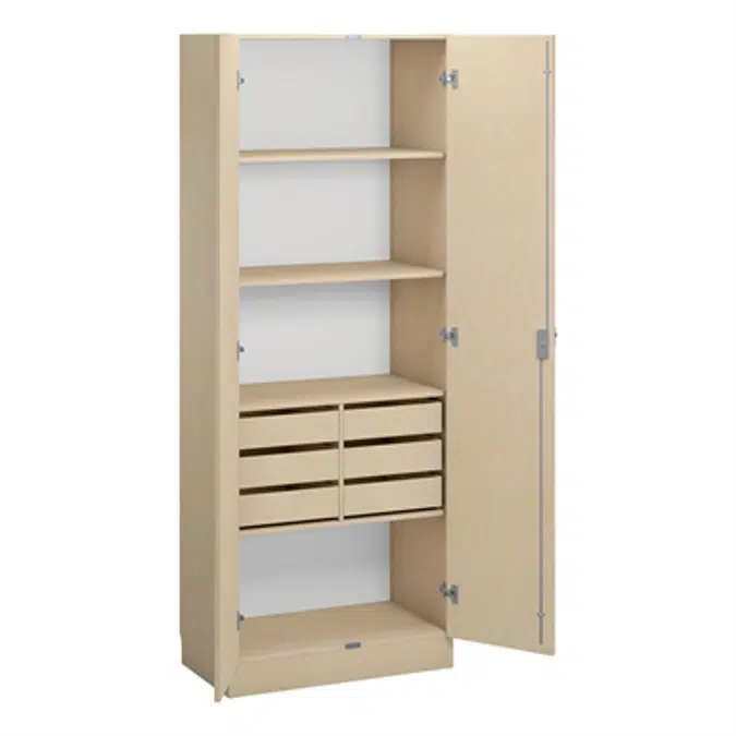 Norden material cabinet 6 drawer B80xD47xH210 birch