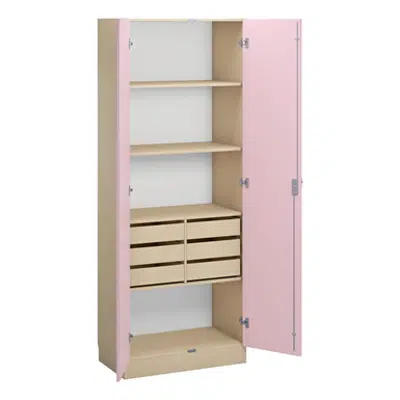 Norden material cabinet 6 drawer B80xD47xH210 birch