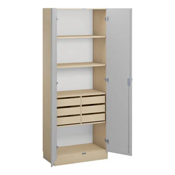 Norden material cabinet 6 drawer B80xD47xH210 birch
