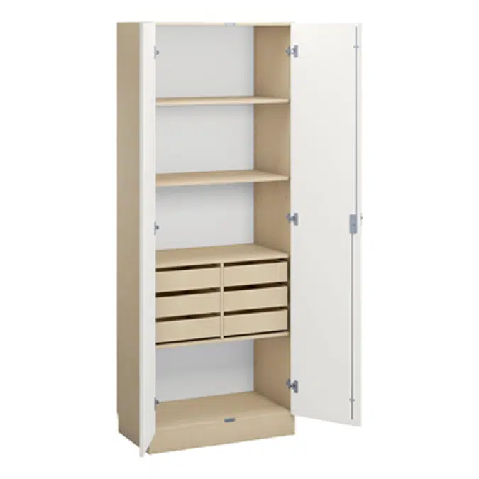 Norden material cabinet 6 drawer B80xD47xH210 birch