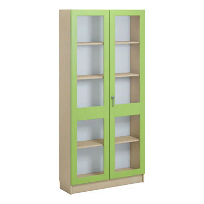 Norden material cabinet 2 solida glas B100xD32xH210 birch