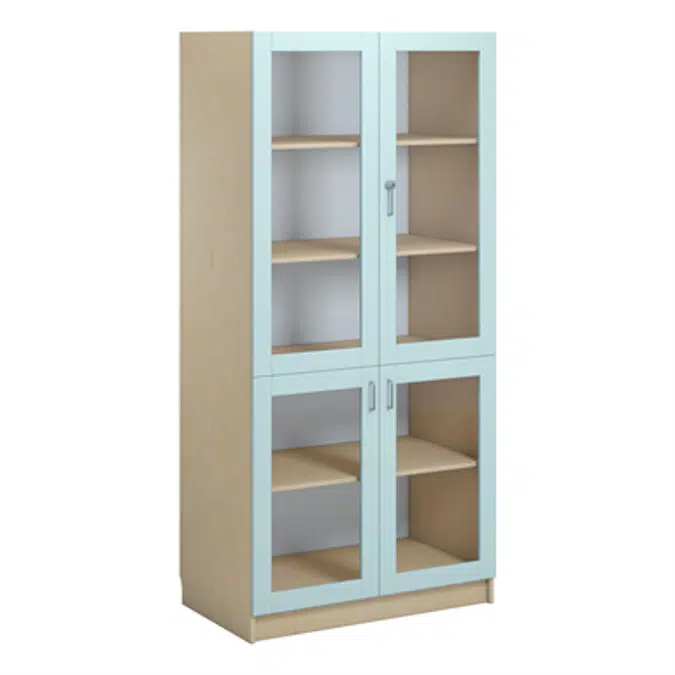 Norden material cabinet 4 glas B100xD60xH210 birch