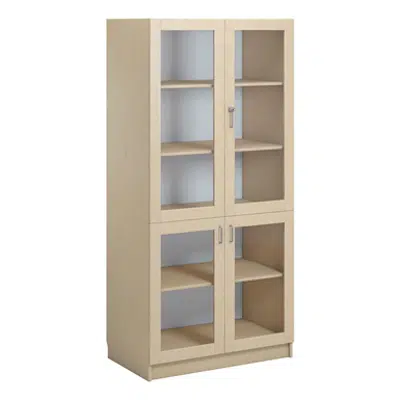 Norden material cabinet 4 glas B100xD60xH210 birch