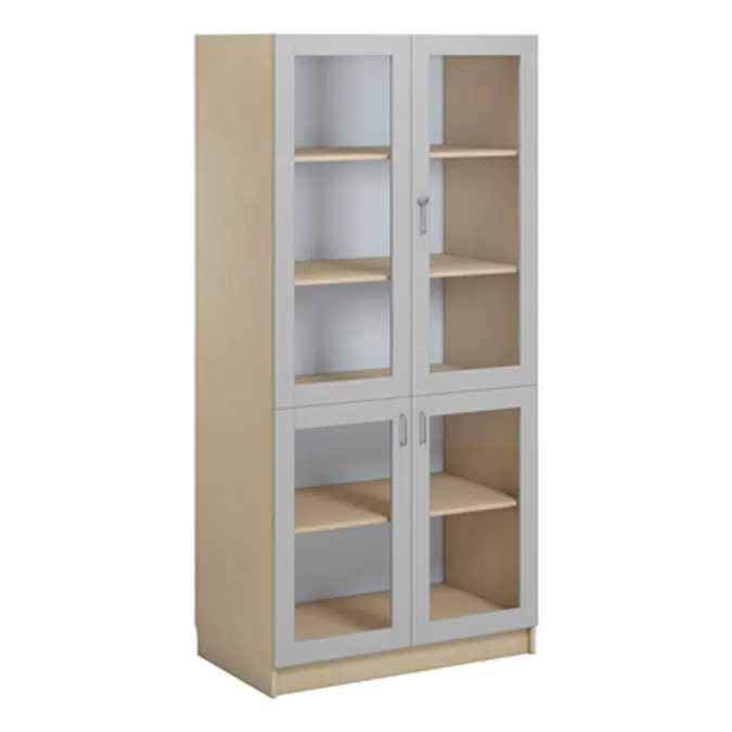 Norden material cabinet 4 glas B100xD60xH210 birch