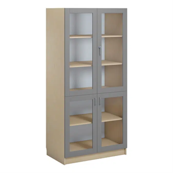 Norden material cabinet 4 glas B100xD60xH210 birch