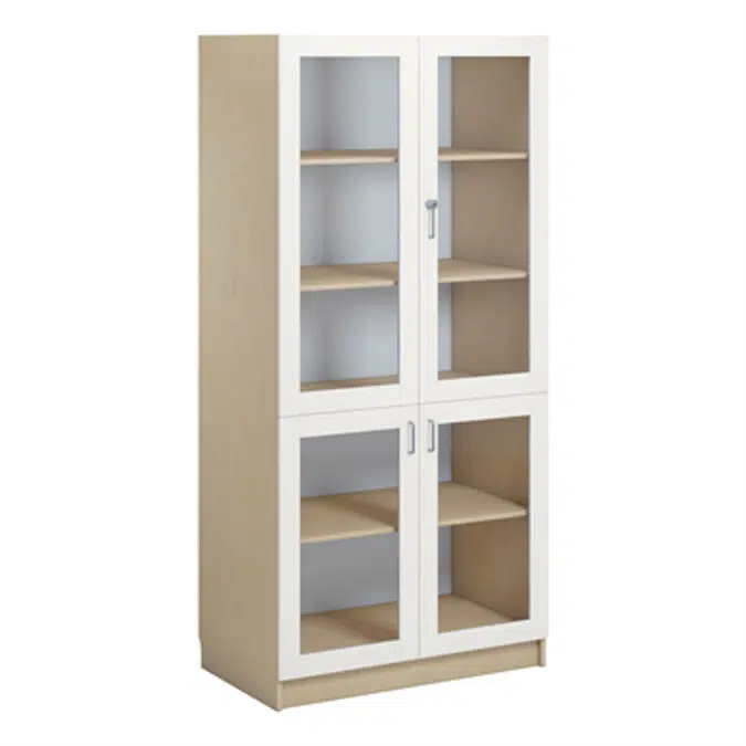 Norden material cabinet 4 glas B100xD60xH210 birch