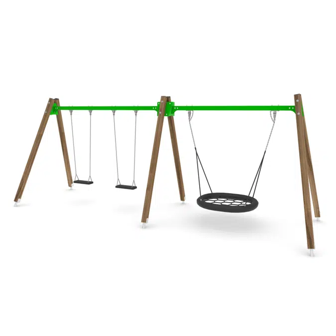 SWING WD 3 seats (2 flat seats R1+ 1 birdnest swing)