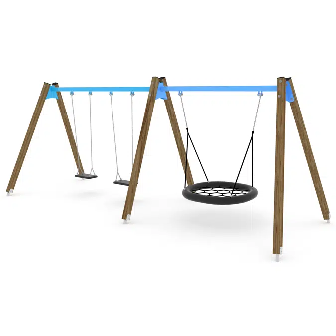 SWING WD 3 seats (2 flat seats R1+ 1 birdnest swing)