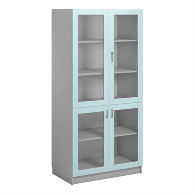 Norden material cabinet 4 glas B100xD60xH210 grey