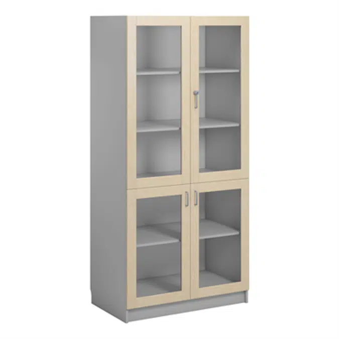 Norden material cabinet 4 glas B100xD60xH210 grey