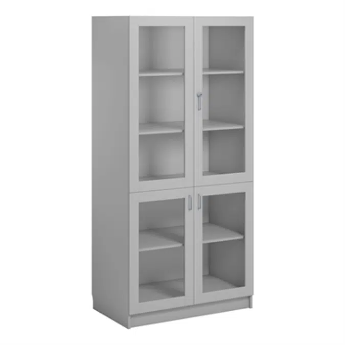 Norden material cabinet 4 glas B100xD60xH210 grey