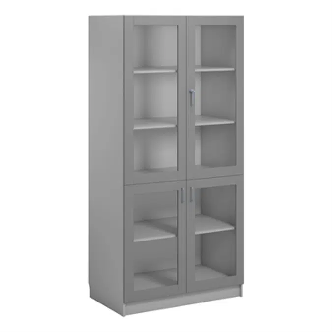 Norden material cabinet 4 glas B100xD60xH210 grey