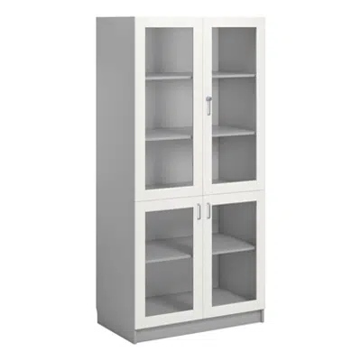 Norden material cabinet 4 glas B100xD60xH210 grey