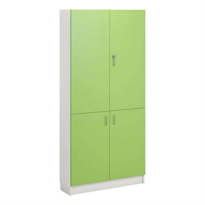 Norden material cabinet 4 solid door B100xD32xH210 white