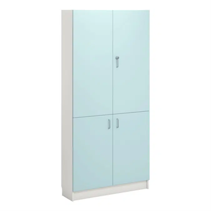 Norden material cabinet 4 solid door B100xD32xH210 white