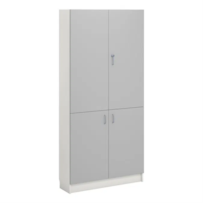 Norden material cabinet 4 solid door B100xD32xH210 white