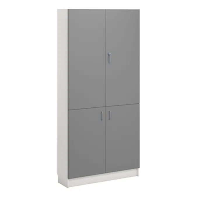 Norden material cabinet 4 solid door B100xD32xH210 white