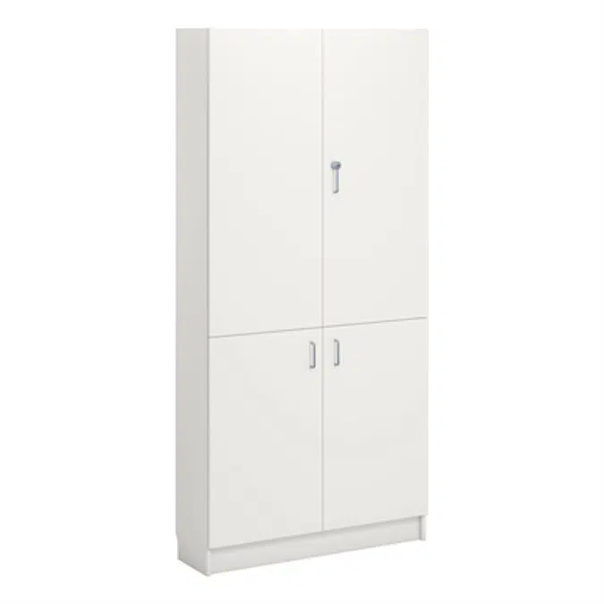 Norden material cabinet 4 solid door B100xD32xH210 white