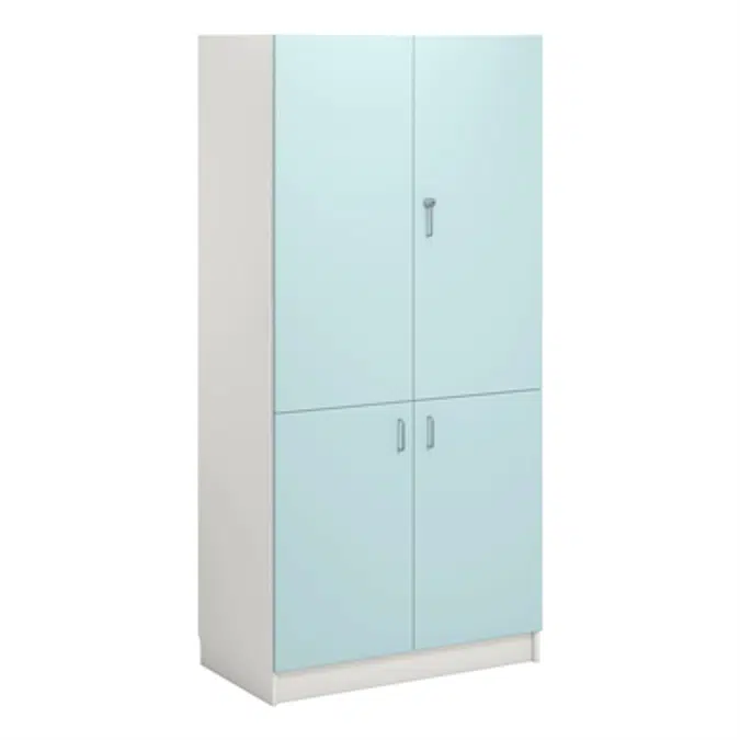 Norden material cabinet 4 solid door B100xD60xH210 white