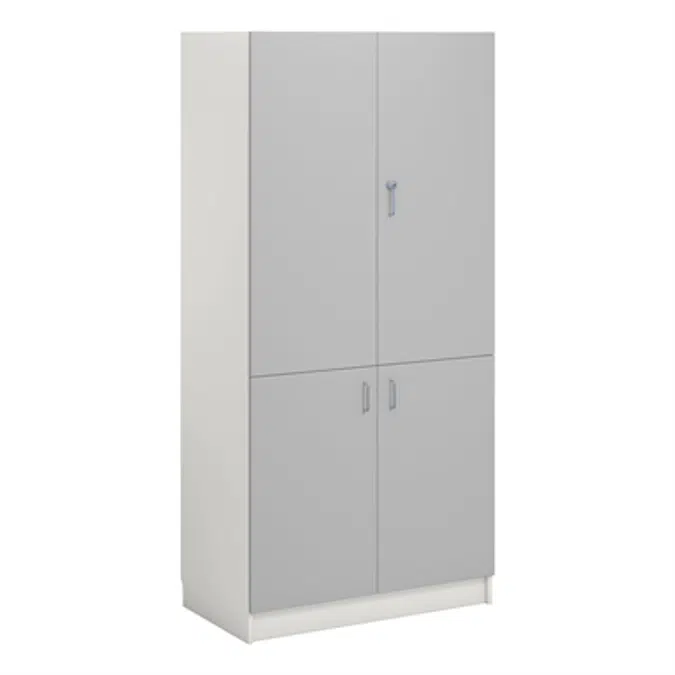 Norden material cabinet 4 solid door B100xD60xH210 white