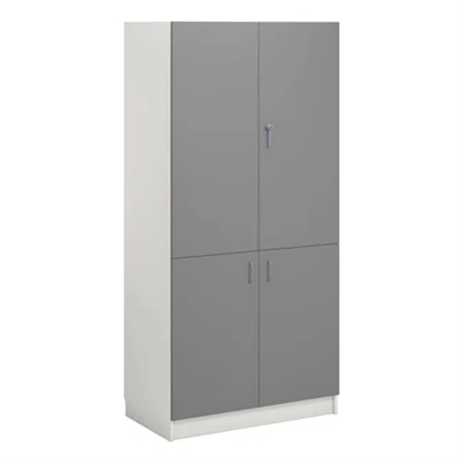 Norden material cabinet 4 solid door B100xD60xH210 white
