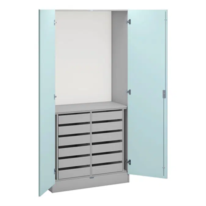 Norden wood/metal cabinets B100xD47xH210 grey