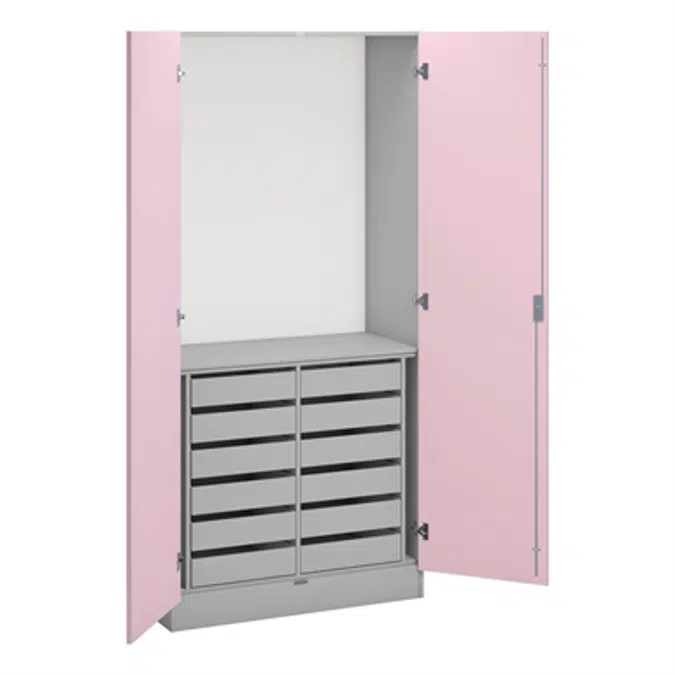 Norden wood/metal cabinets B100xD47xH210 grey