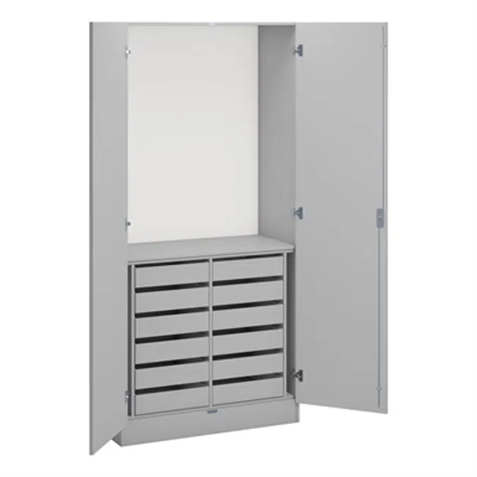 Norden wood/metal cabinets B100xD47xH210 grey