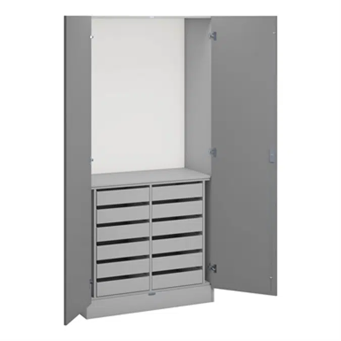 Norden wood/metal cabinets B100xD47xH210 grey