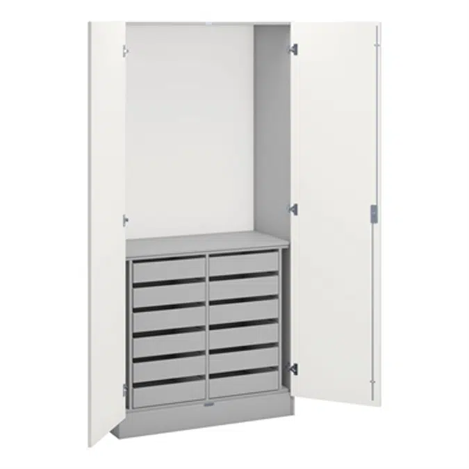 Norden wood/metal cabinets B100xD47xH210 grey