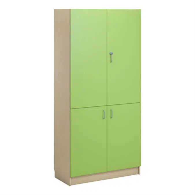 Norden material cabinet 4 solid door B100xD47xH210 birch
