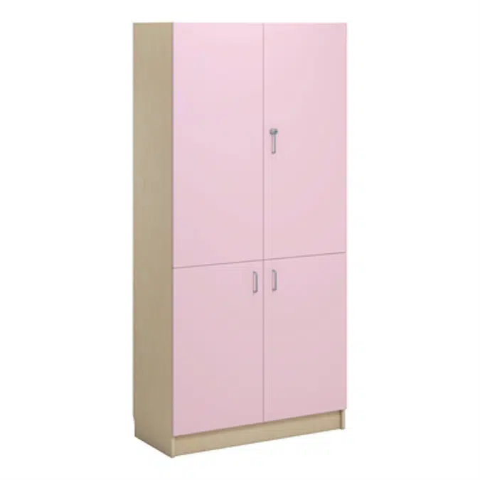 Norden material cabinet 4 solid door B100xD47xH210 birch