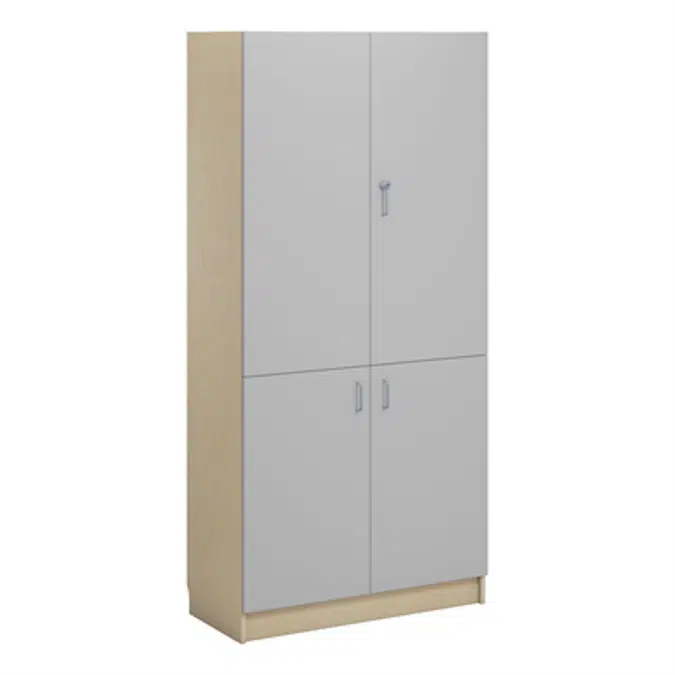 Norden material cabinet 4 solid door B100xD47xH210 birch