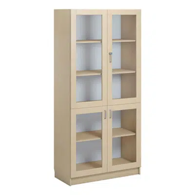 Norden material cabinet 4 glas B100xD47xH210 birch 이미지