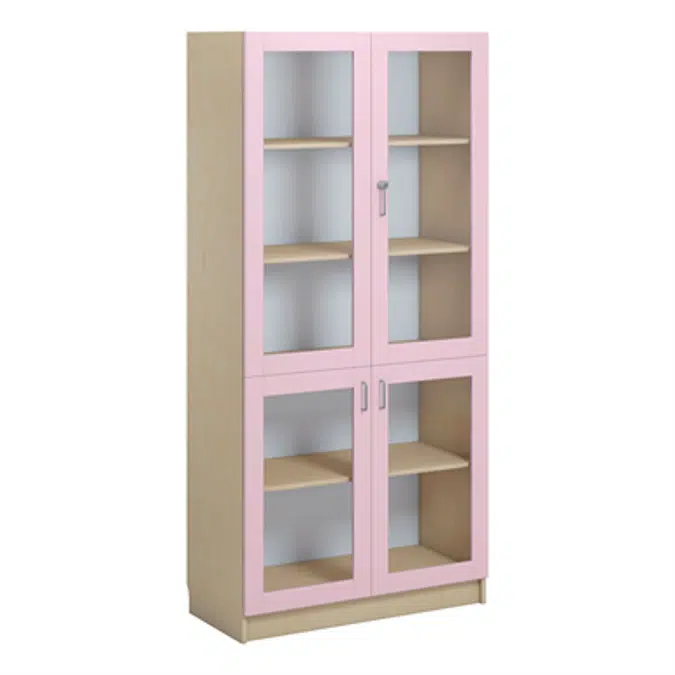 Norden material cabinet 4 glas B100xD47xH210 birch