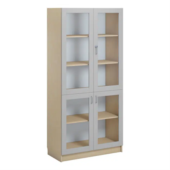 Norden material cabinet 4 glas B100xD47xH210 birch