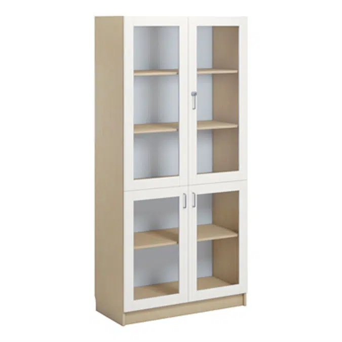 Norden material cabinet 4 glas B100xD47xH210 birch