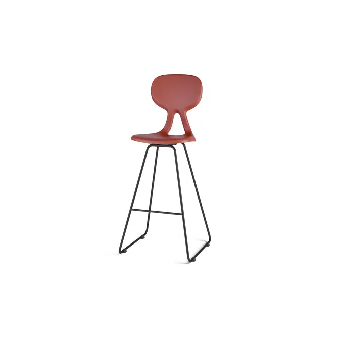 Barstol Poly medium sh 68 cm svart stativ