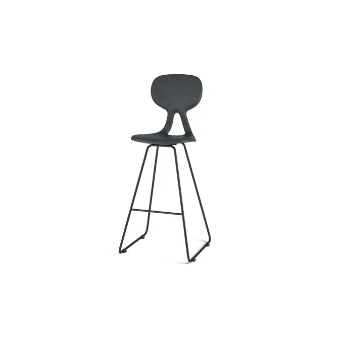 Barstol Poly medium sh 68 cm svart stativ
