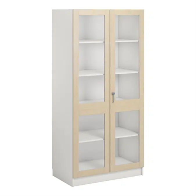 Norden material cabinet 2 solida glas B100xD60xH210 white