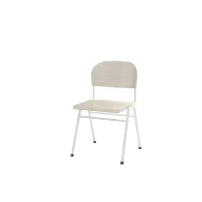 Matte 44 cm big seat white frame