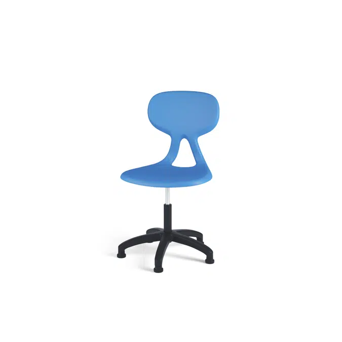 Stol Poly gas large sh 38-50 cm med glidfötter