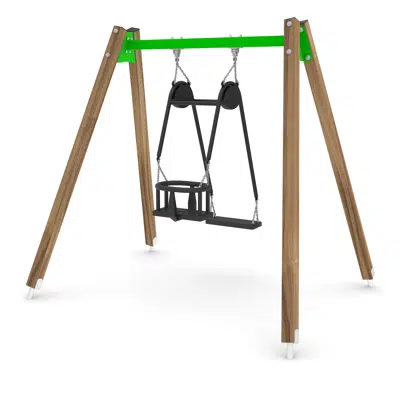 kép a termékről - SWING Double Swing for baby and adult, wood