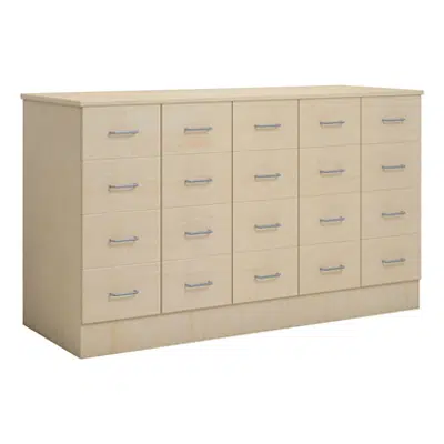 Norden merchant desk 20 drawer B152xD59xH89 birch