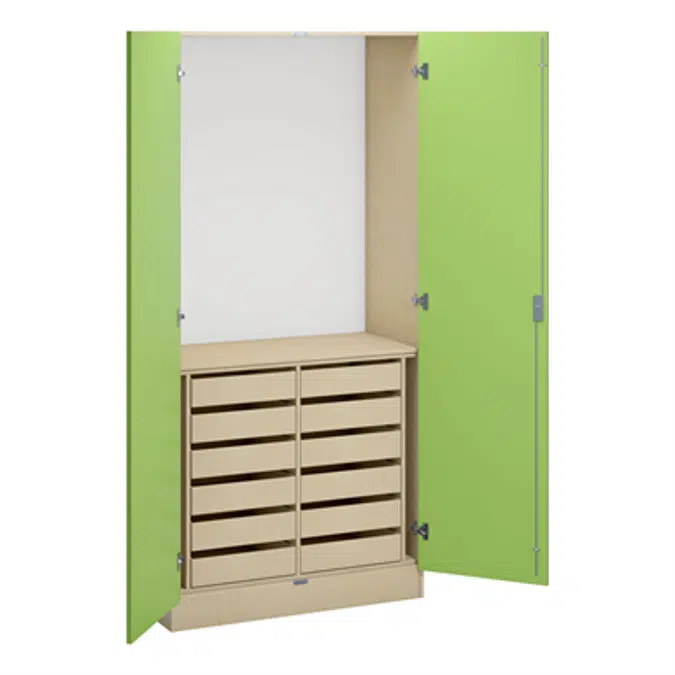 Norden wood/metal cabinets B100xD47xH210 birch
