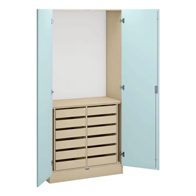 Norden wood/metal cabinets B100xD47xH210 birch