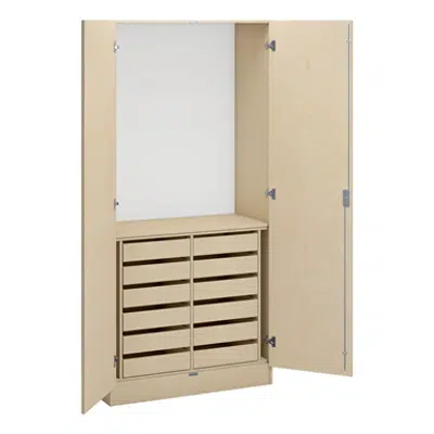 Norden wood/metal cabinets B100xD47xH210 birch