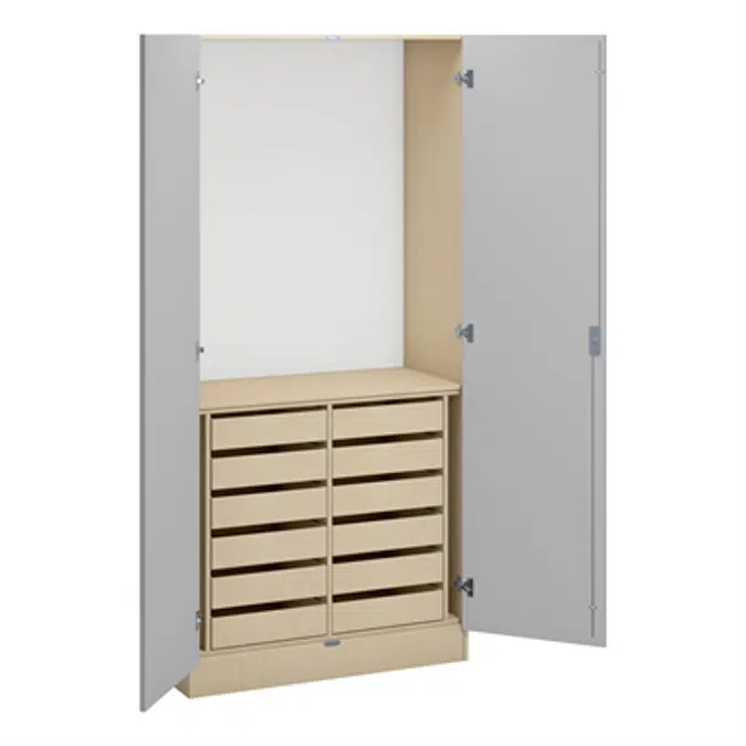 Norden wood/metal cabinets B100xD47xH210 birch