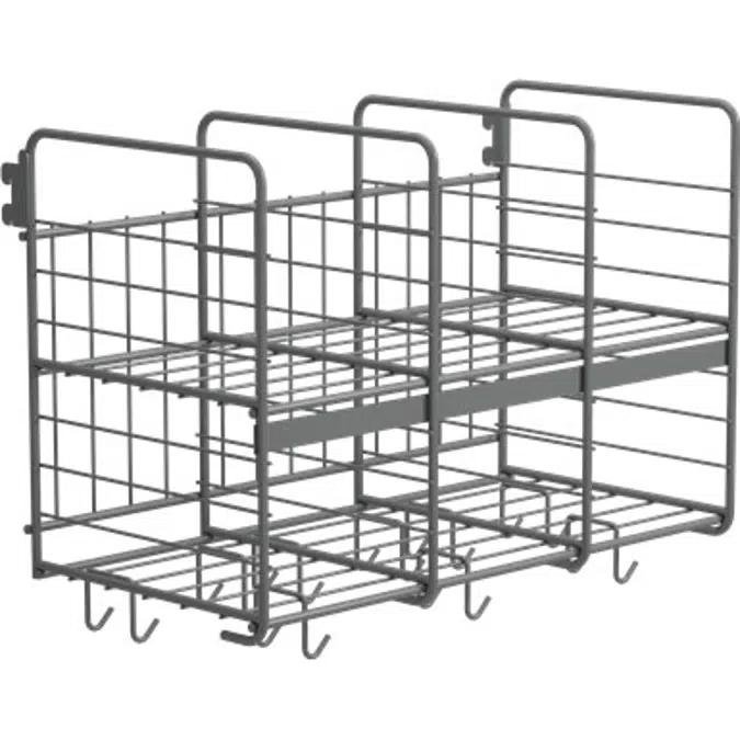 Wille Hat shelf in wire 3-compartment 60 cm